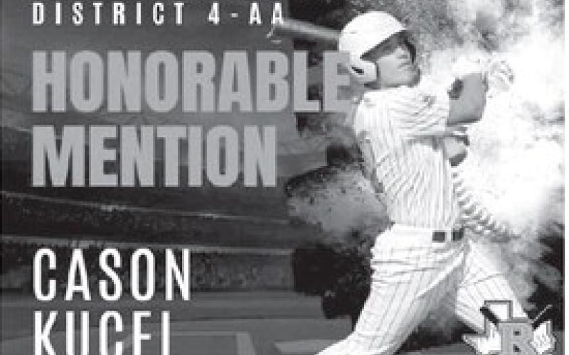HONORABLE MENTION - Ropes Eagle Cason Kucel was named Honorable Mention following the 2024-2025 baseball season. (Photo courtesy of Ropes)
