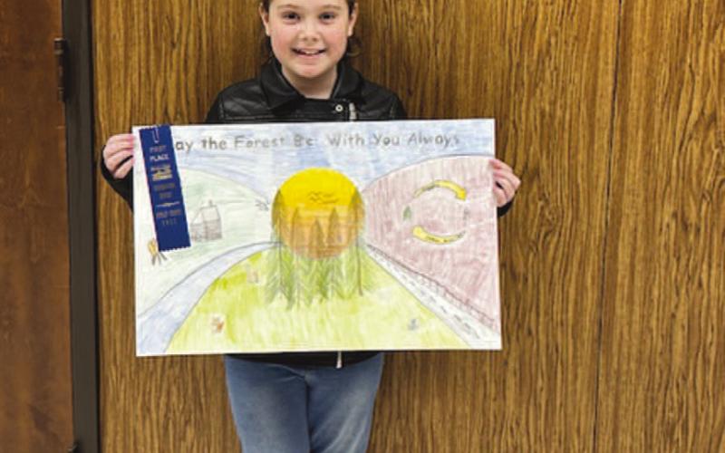 WINNER - Hockley County Soil and Water Conservation District held the 46th annual Texas Conservation Awards Program Poster Contest. This years theme was “May the Forest Be With You Always”. The Poster contest is open to all 3rd through 5th grade students within Hockley County. This years winner is Sundown ISD’s Meagan Campbell. Meagan is the daughter of Mandy Campbell of Sundown and a 4th grade student in Britni Bermea’s class.