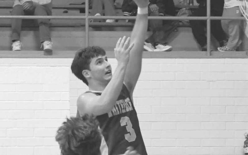 FLOATER - Ethan Kauffman led the Whiteface Antelopes and all scorers in a 45-34 road loss to the Whitharral Panthers in UIL District 7-1A High School Boys’ Basketball action on January 9. Whiteface travels to Morton for an 8 p.m. game while the Panthers will be in Meadow on Friday at 7:30 p.m. (Photo by Jay Kelley)