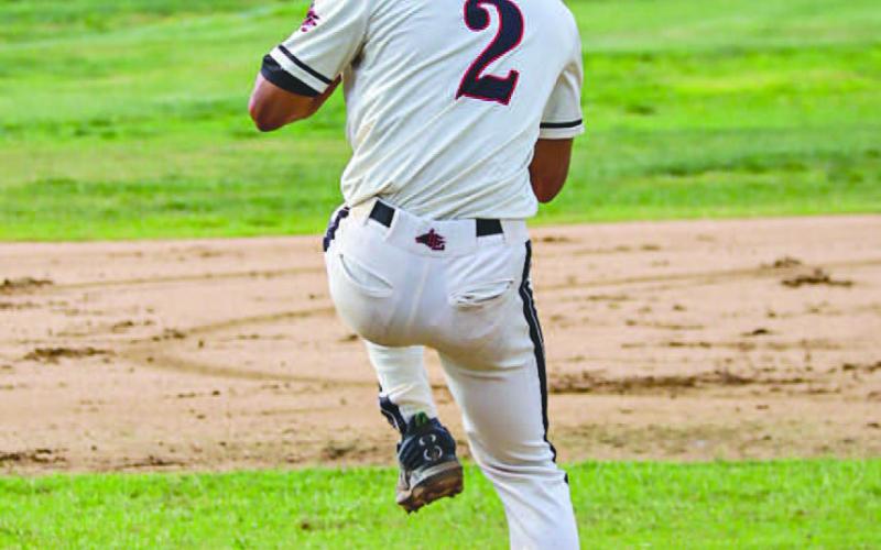ON THE MOUND - Levelland Lobo Noah Tienda started things off for the Lobos this past Wednesday in Sweetwater for district play where Levelland won 1-0. Tienda finished the game off with four hits and no runs over five innings, striking out two and walking two in the game. (Staff photo by Aalijah Soliz)