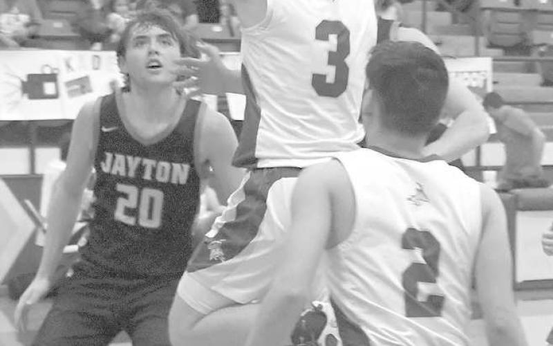 2 OF 10- Ethan Kauffman led the Whiteface Antelopes with 10 points in a 70-33 UIL Boys’ High School Basketball Regional Quarterfinal loss to the no. 2 ranked Jayton Jaybirds last Tuesday at Frenship High School in Wolfforth. The Antelopes finished their season at 24-6. (Photo Courtesy of Jay Kelley)