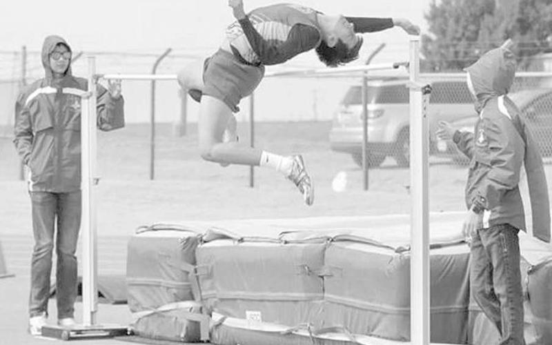 HIGH JUMP- The Whiteface track teams compete in and hosted the Nolan Demel Relays last weekend. Antelope Auscar Gandara competed in the high jump event during the meet. (Photo Courtesy of Holly Crutcher)
