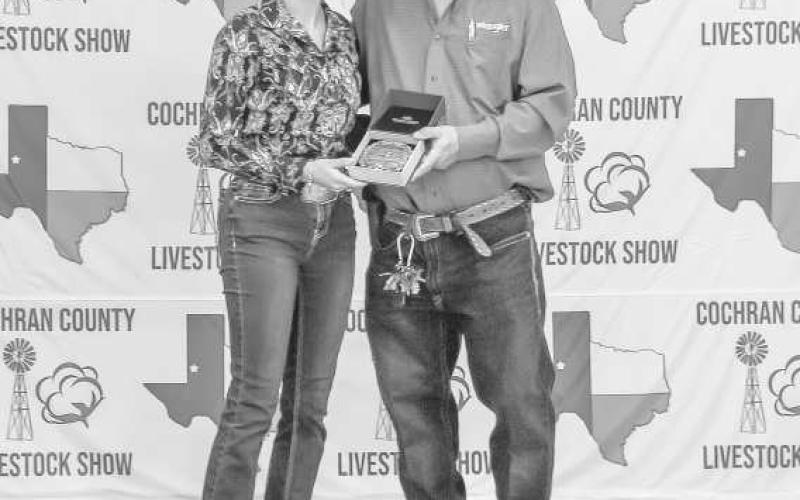 COCHRAN COUNTY LIVESTOCK SHOW - Gabby Brand with the Cochran 4H participated in the Cochran County Livestock Show at the County Show Barn in Morton. The sale and awards were held this past Saturday in Morton. (Staff photo by Essence Childers)