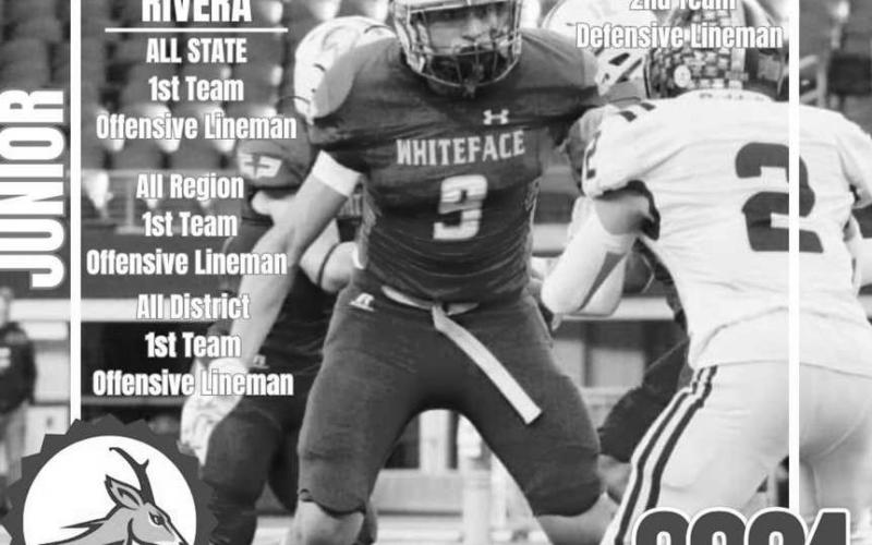 ALLSTATE - Whiteface Antelope Axel Rivera earned All-State Honors in 1st Team Offensive Lineman, All-Region 1st Team Offensive Lineman, All-District 1st Team Offensive Lineman and All-District 2nd Team Defensive Lineman. (Photo courtesy of Whiteface ISD)