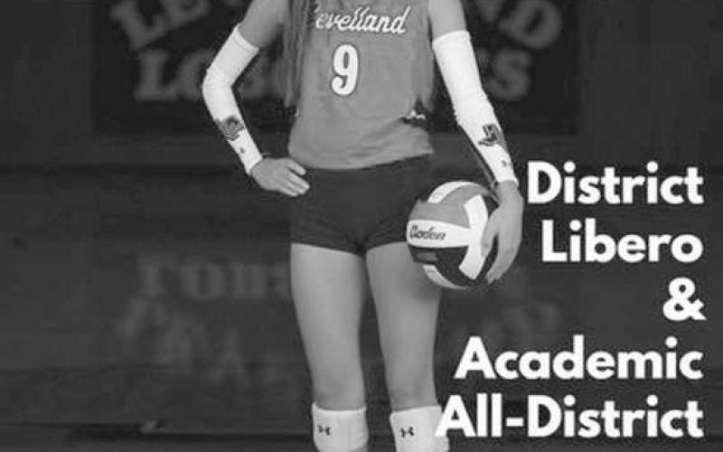 ALLDISTRICT- Levelland Loboette Aubree Gaona earned All-Distrit Libero and Academic All-District for her play on and off the court this season. (Photo courtesy of Levelland ISD)
