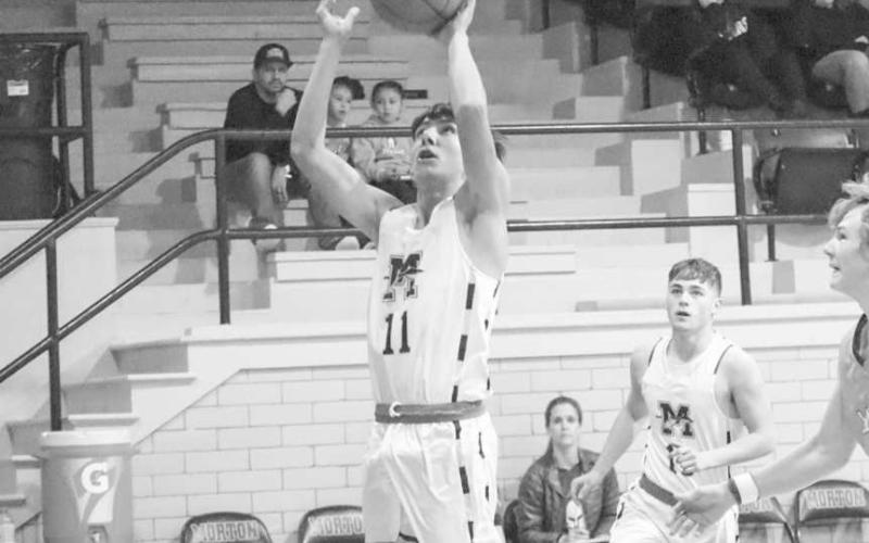 FAST BREAK - Morton Indian A.J. Mendoza layed the ball up during the teams possessive fastbreak to get the team some much needed points in their contest this past Tuesday. (Staff photo by Aalijah Soliz)