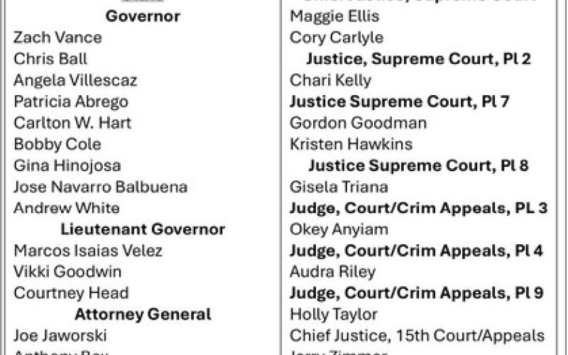 Hockley County political candidate biographies