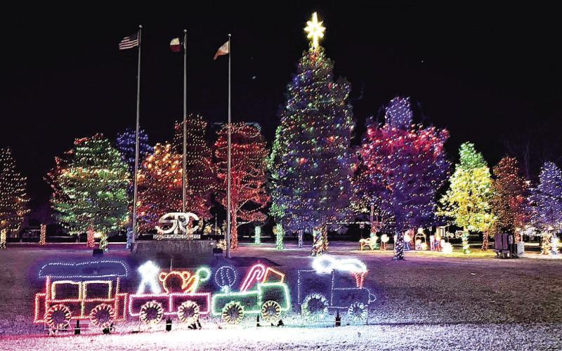IT’S BEGINNING TO LOOK LIKE CHRISTMAS- Pictured is one of the light displays at South Plains College. Every year SPC lights up the entire campus with lighted displays for community members. (Staff photo)