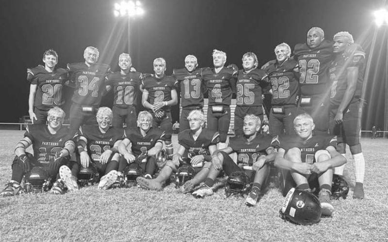 DISTRICT CHAMPS - Whitharral Panthers took on the Anton Bulldogs last Friday night for their chance to win the district championship where the Panthers won 54-0 at home. The Panthers will take on the Sands Mustangs this Friday in Jayton for their first round of playoffs at 7 p.m. (Photo courtesy of Whitharral ISD)