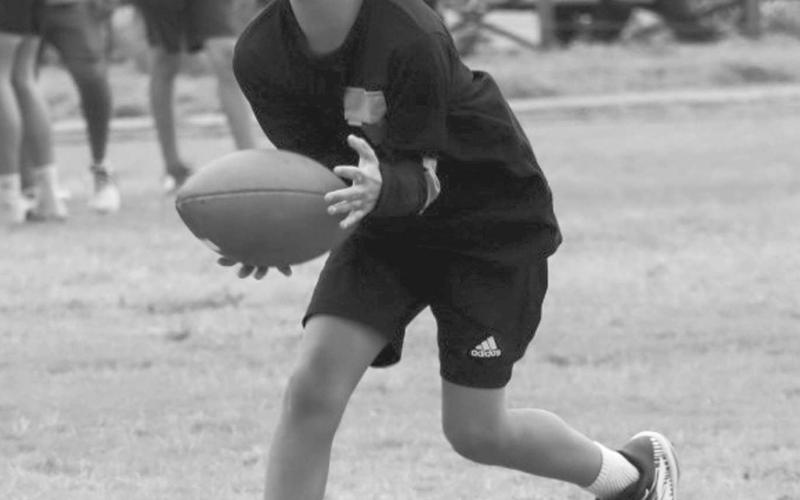 PUNT RETURN - Ropes Eagle Ryler Terrell caught the punt this past Monday at the Ropes Eagle Football Camp at the Ropes Football Field. (Staff photo by Aalijah Soliz)
