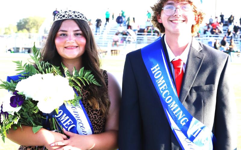 Smyer Homecoming Queen and King - Tessa Perez and Keaton Bradley.