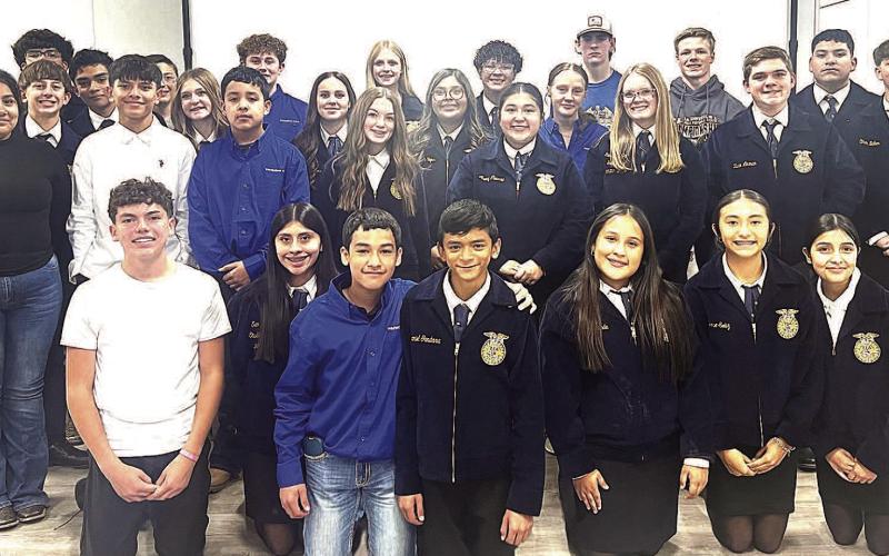 Whiteface FFA Chapter LDE students competed at the Littlefield District (Area 1) meet this past week. (Whiteface CISD photo).