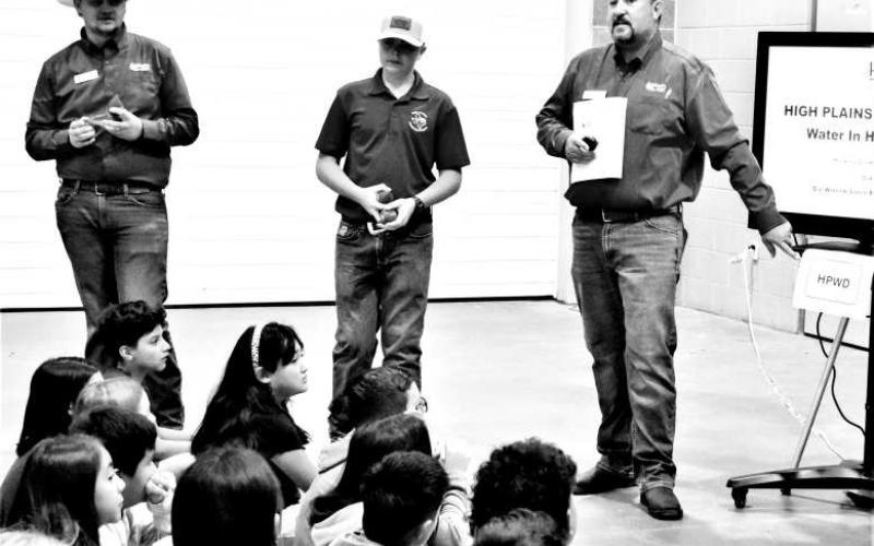 - HPWD representatives explained the connection between water and agriculture at Ag. Awareness. (Staff photo by Lynda Work)
