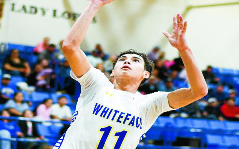 BREAKAWAY BUCKET - Whiteface Antelope Cesar Chavez gets the basketball on a fast break and scores an easy bucket during their district game against Ropes this past Tuesday at Whiteface High School. (Staff photo by Jentezen Smith)