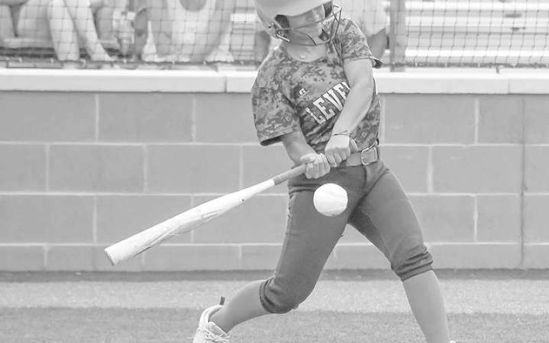 JUST MISSED- The Levelland Loboette softball team participated in summer league action at Sundown High School Tuesday. The Loboettes fell to the Roughettes. Levelland hitter Delylah Paredez just missed a fastball on the inside of the plate from one of Sundown’s pitcher. The Loboettes will be hosting summer league games Tuesday at Levelland High School. First pitch is scheduled for 5:30 p.m. (Staff Photo by Aalijah Soliz)