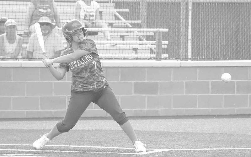 LOADED UP- The Levelland Loboette softball team participated in summer league action at Sundown High School Tuesday. Loboette Angelica Gonzalez loaded up her swing in the box during the contest. The Loboettes will be hosting summer league games Tuesday at Levelland High School. (Staff Photo by Aalijah Soliz)