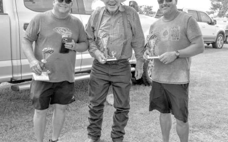 64 TO 84 FORD MUSCLE CARS – In the 64 to 81 Ford Muscle Car Class, Jeff Kruger placed first with a 1966 Ford Shelby, Dan Patterson earned second with his 1969 Ford Mustang, and Alan Walker won third with his 1967 Ford Mustand (Staff photo by Ada Niederhauser)