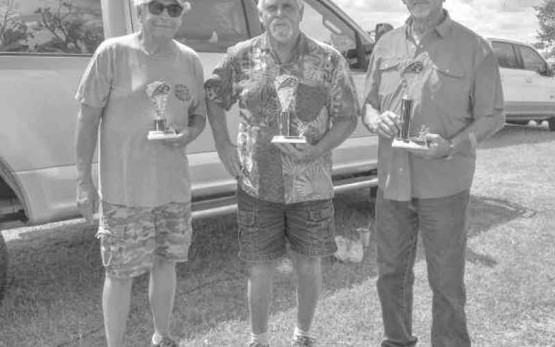 MOPAR CLASS – In the MOPAR Class, Rocky Shepard placed first with his 1969 Plymouth GTX, Mike Keeney placed second with his 1967 Baracuda and Dan Fox placed third with his 1969 Dodge Swinger. (Staff photo by Ada Niederhauser)