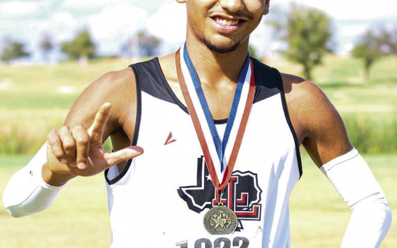 - Junior Saul Hernandez ran a 16:16.44 to place 1st overall in the varsity boy’s 5,000-meter run at the 4A District 5 Meet at Mae Simmons Park in Lubbock this past Thursday. (Staff photo by Jentezen Smith)