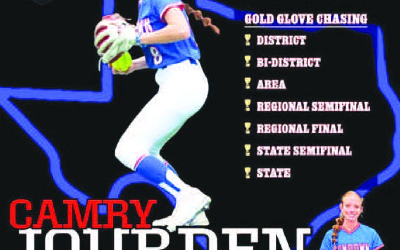 ALL-STATE OUTFIELD - Sundown Roughettes Camry Jourden was named 2AD2 All-State Outfielder following the 2024-2025 softball season. (Photo courtesy of Sundown ISD)