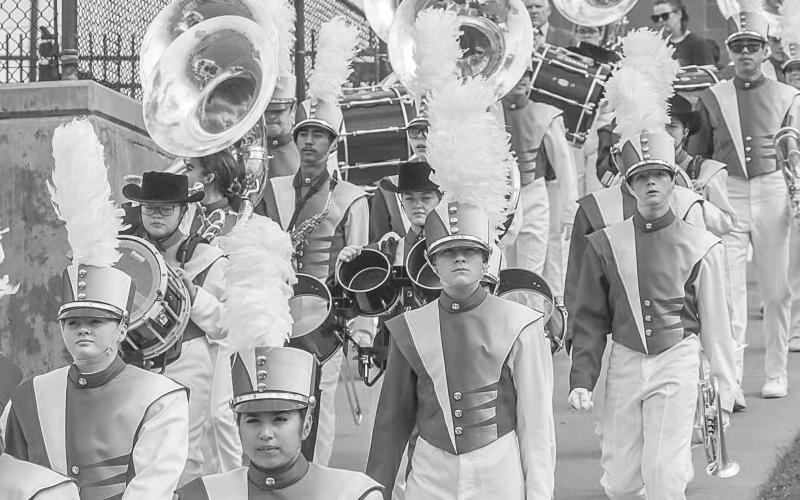 CONTINUING TRADITION - The Sundown Roughneck Band or the ‘Pride of the Oil Patch’ continued their long history of performing at the state competition in San Antonio on Tuesday with their 29th state appearance. (Photo courtesy of Sundown ISD)