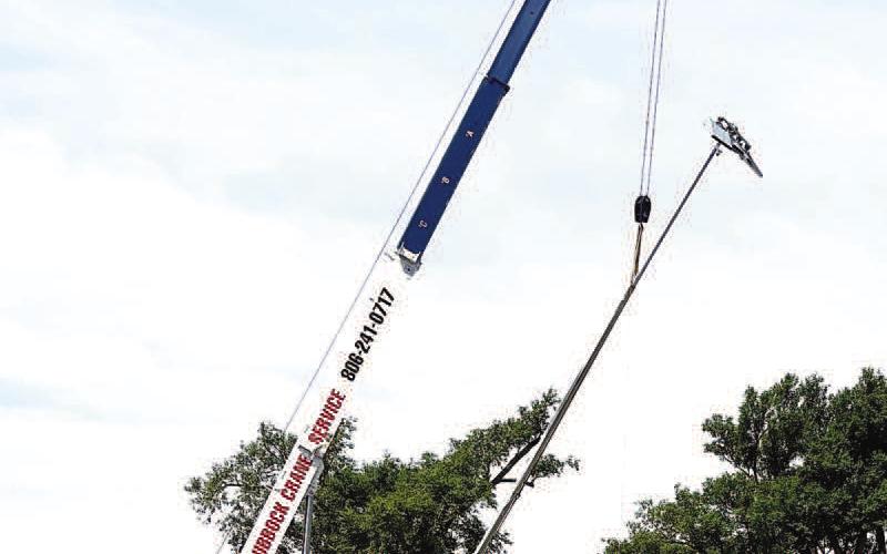 NEW LIGHTS - Another amazing project is taking shape at Levelland City Park as the ballparks are refurbished. Field F is getting new lights and a new fence is coming thanks to the Levelland Community Development Corporation and Levelland City Council. (City of Levelland Photo)
