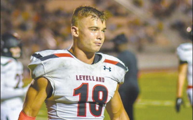 FRIDAY NIGHT LIGHTS - The Lobo defense has continued to be competitive through the first two weeks of this seasons schedule. One of the leading forces for the Lobo defense has been senior Austin Ellis. Ellis comes of last season with district honors and has found success early this season. (Staff photo by Dom Puente)