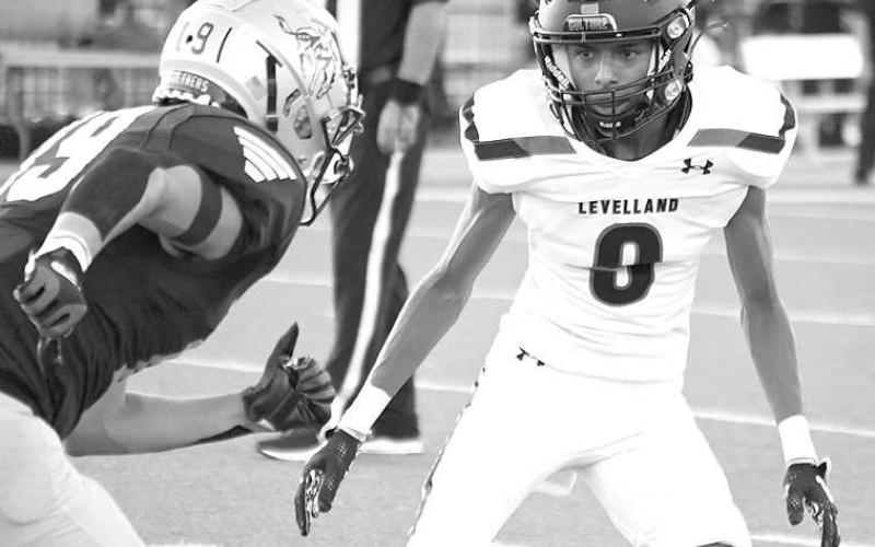 LOBODB- Levelland Lobo defensive back Matthew Bautista lined up against a Lubbock High receiver during a road loss last Thursday. The Lobos will welcome the Estacado Matadors in to town for homecoming next Friday. (Photo Courtesy of Dom Puente)