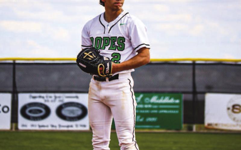 READY - Ropes Eagle Mason Marmolejo got ready during the team’s game against the Tahoka Bulldogs this past Tuesday at home for district play. (Staff photo by Aalijah Soliz)