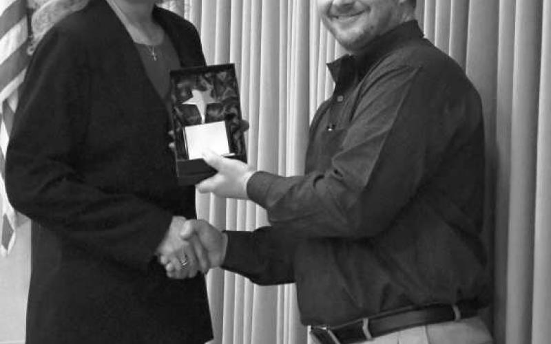 MEDICAL PROFESSIONAL AWARD - During the Levelland Chamber of Commerce Volunteer Recognition Luncheon October 7, Brooke Barrett was recognized for the Medical Professional of the Year. (Staff Photo by Dominick Puente)