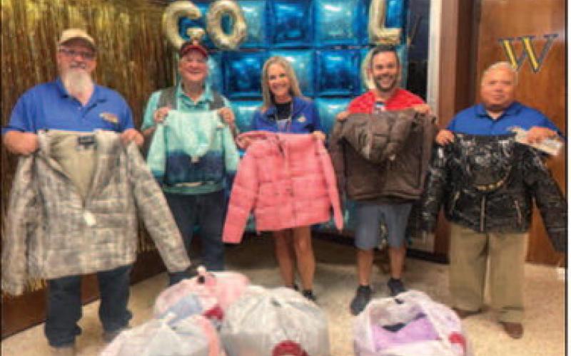 WARM WINTER- Whiteface CISD elementary students received 25 winter jackets from Elizabeth’s University Parish Knights of Columbus in Lubbock last week. (Whiteface CISD photo).