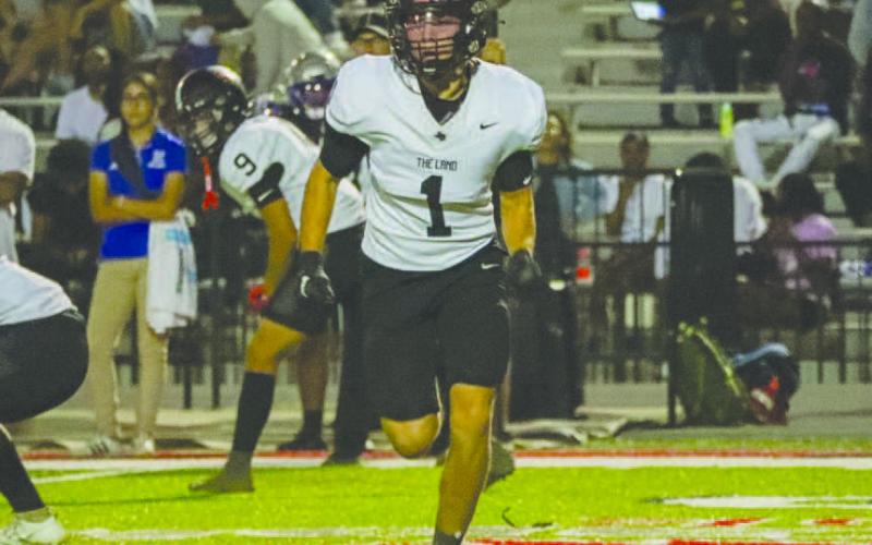 MOTION - Levelland Lobo Kaden Brogden went in motion on offense against Estacado, October 10th in the team’s district opener on the road. (Staff photo by Aalijah Soliz)