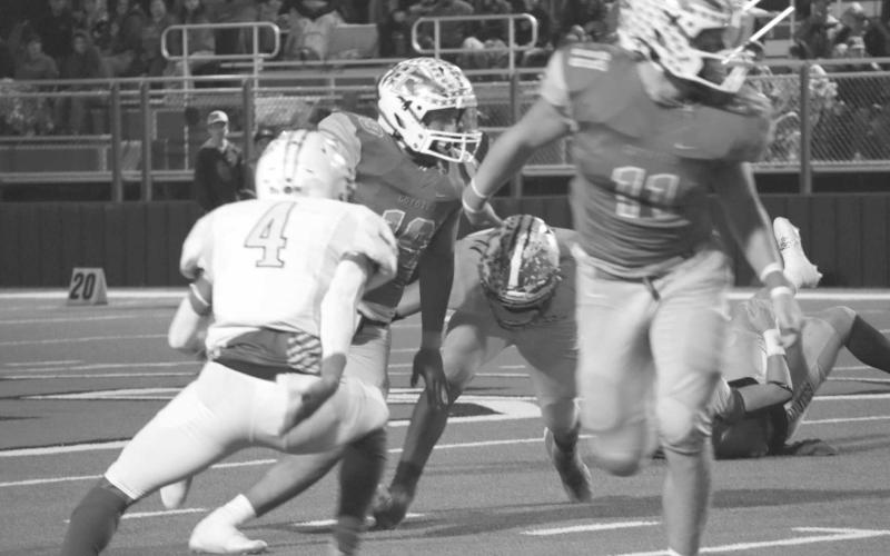 BREAKDOWN - Whiteface Antelope Jeremiah Rendon broke down to make the tackle on the Borden County quarterback last Friday night during the teams playoff game. (Staff photo by Aalijah Soliz)