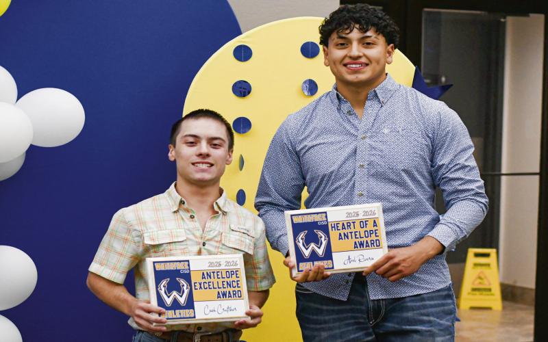 BOYS OVERALL AWARDS - Antelope Excellence: Cash Crutcher and Heart of a Antelope: Axel Rivera. (Staff photo by Jentezen Smith)
