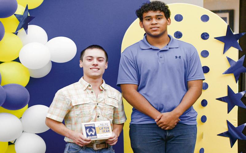 BOYS POWERLIFTING AWARD - Lifter of the Year: Cash Crutcher. (Staff photo by Jentezen Smith)