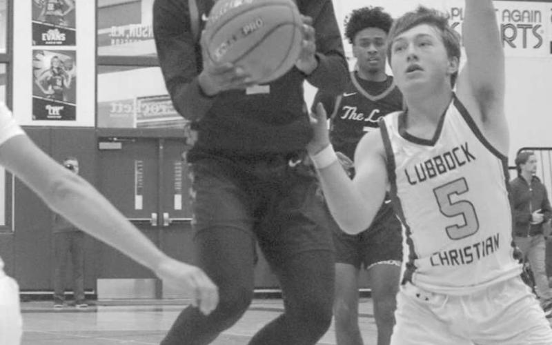 HOP STEP - Levelland Lobo Elijah Jordan hop stepped into the middle of the Lubbock Christian defense during the team’s win this Thursday on the road. (Staff photo by Aalijah Soliz)