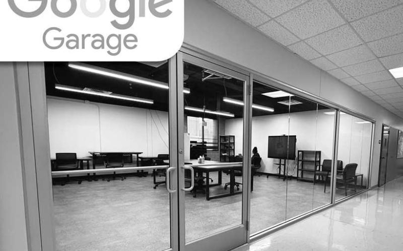 GOOGLE GARAGE MAKERSPACE- South Plains College is set to open its renovated Makerspace Garage on September 9. The updated Makerspace features modular worktables and furniture, expanded power outlets that include drop-down ceiling reels, a mobile whiteboard that can also function as a tabletop, a STEM construction station and a state-of-the-art, touch-screen monitor. (SPC photo)