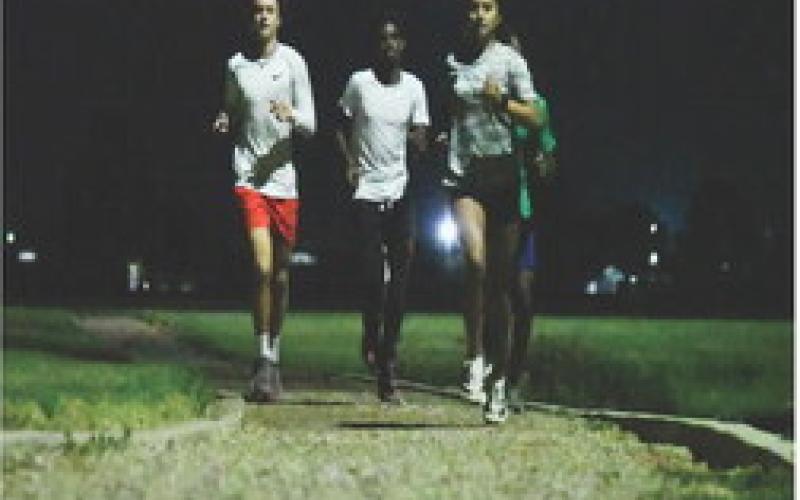 RISE &amp;amp; GRIND – The South Plains Cross Country team practices on the campus trail this past Tuesday morning at 6:15am in preparation for their upcoming season.