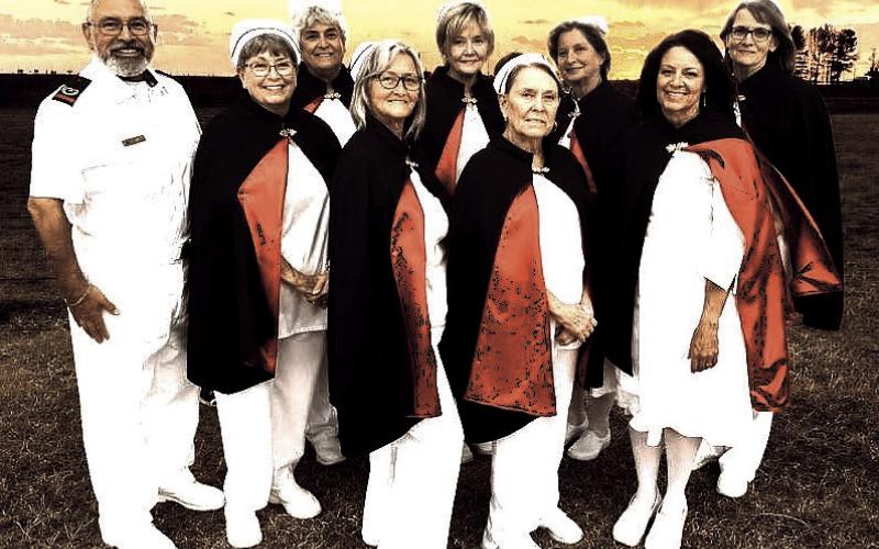 South Plains Rural Nurse Honor Guard Cliff Ward, Donna Riddle, Jan Buxkemper, Marie Riddle, Sandra Wallace, Patty Jouett, Debbie Nock, Lisa Huggins and Rhonda Lehnert. honors nurses who have passed. Services are offered free in Bailey, Cochran, Hockley, Lamb and Terry counties.