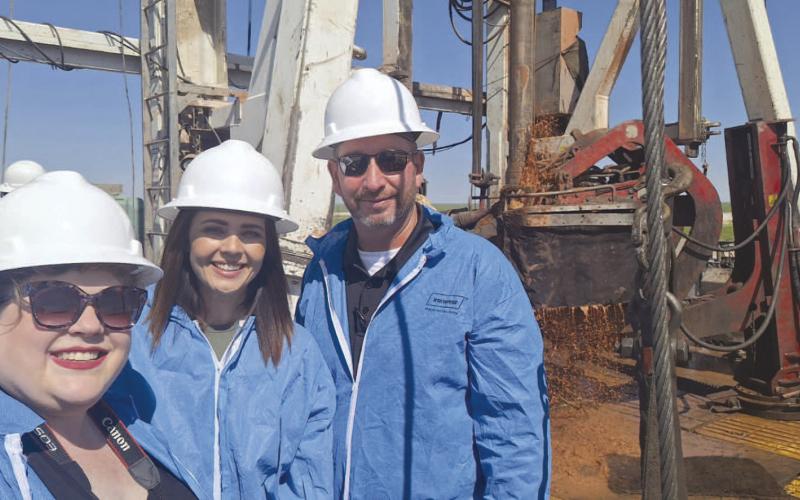 STEM - LMS Science educators Kayla Kelly, Brad Brunson, and Shelly Prieto completed a Summer STEM Institute. They learned many things about energy before touring an oil rig. With this new experience they will share their knowledge with Science students this year empowering boys and girls in Engineering, Math and Science Technology. (Photo courtesy of Levelland ISD)