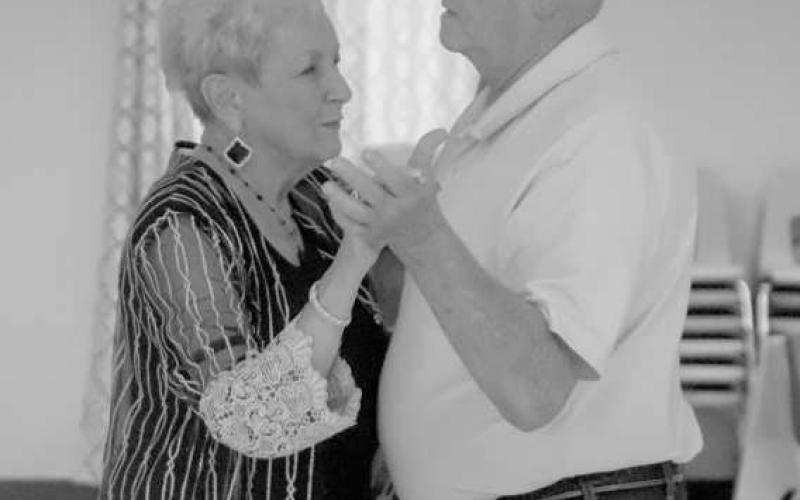 DANCING IN THE MOONLIGHT - The Hockley County Senior Citizens Association held a senior prom on Friday at the Senior Citizen Dining Hall. Couples danced to a band that serenated the crowd. (Staff photo by Hannah Woodrum)