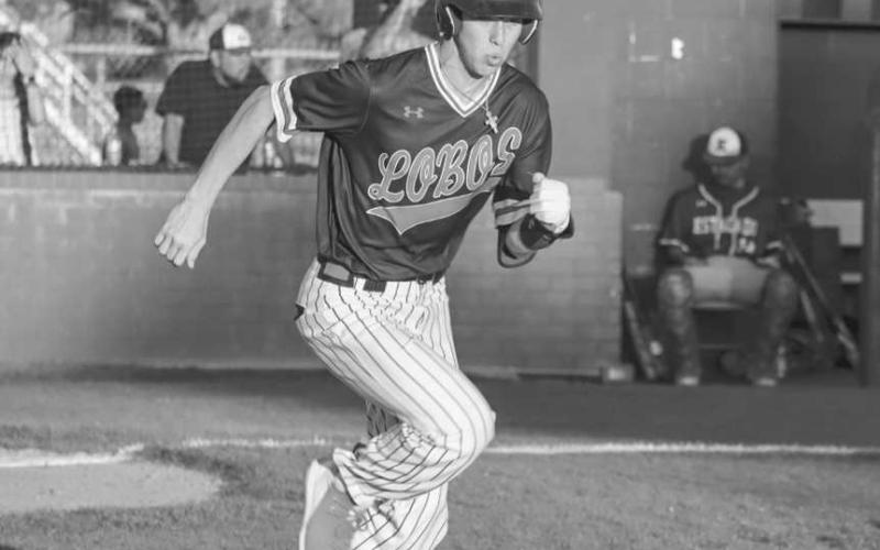 FULL SPEED - Levelland Lobo Anson McMahan ran full speed during the team’s game last Friday at home against the Estacado Matadors on Senior Night. (Staff photo by Aalijah Soliz)