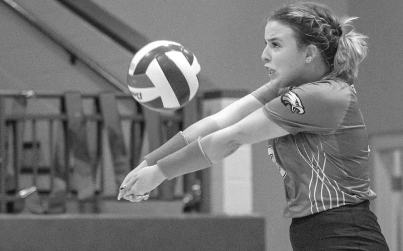 GAMETIME - Ropes Lady Eagle Kamdyn Garcia and the team played against the Highland Park Lady Hornets where they won in a sweep 30 to move onto the area round of playoffs. The team won area against the Fort Hancock Lady Mustangs in another sweep in the season. (Photo courtesy of Donovan Martin)