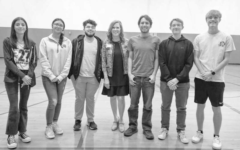 YELLMEETING - The Young Emerging Leaders of Levelland (YELL) were visted by Annette Sykora this past week. Sykora visited with the YELL students about their social media profile, discussing what to have on their social media platforms and what to leave off. (Photo courtesy of Cristal Isaacks)