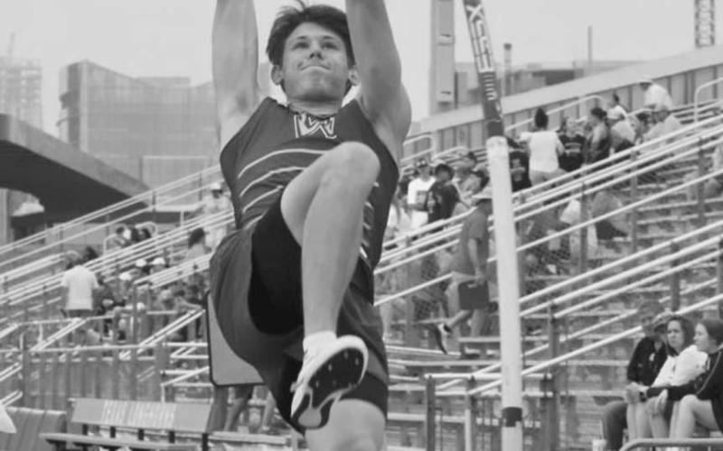 POLE VAULT - Whiteface Antelope Cayden Timmons competed in the UIL State competition for Pole Vault where he set a new school record and placed second place. (Photo courtesy of Holly Crutcher)