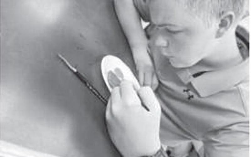 LISD ART CLUB- Art Teacher Kristy Kristenek is ramping up the enthusiasm for art by hosting Art Club every Friday morning. Last Friday, students were caught creating before school. Mrs. Kristenek invites art students in before school for fun projects. Pictures is freshman Kade Gregory. (Photo submitted by Levelland ISD)