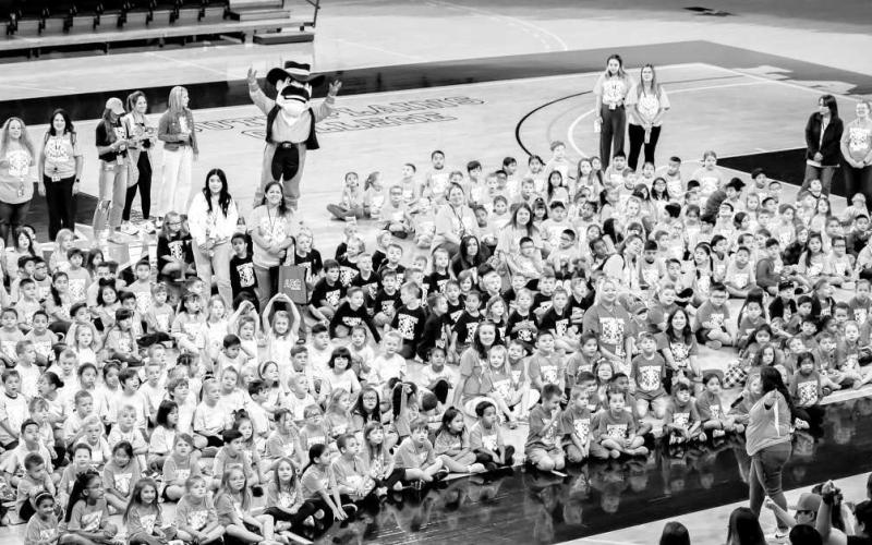 SPC KIDS COLLEGE - There were 371 kindergartners from Levelland ABC, Sundown Elementary, Whitharral Elementary, Smyer Elementary, Whiteface Elementary, New Home Elementary, Anton Elementary, Levelland Christian Elementary and Ropes Elementary that visited the South Plains College Levelland campus for the annual Kids College event on April 11. The kindergartners visited the Texan Dome and other parts of the SPC campus to participate in fun activities. (SPC Photo)
