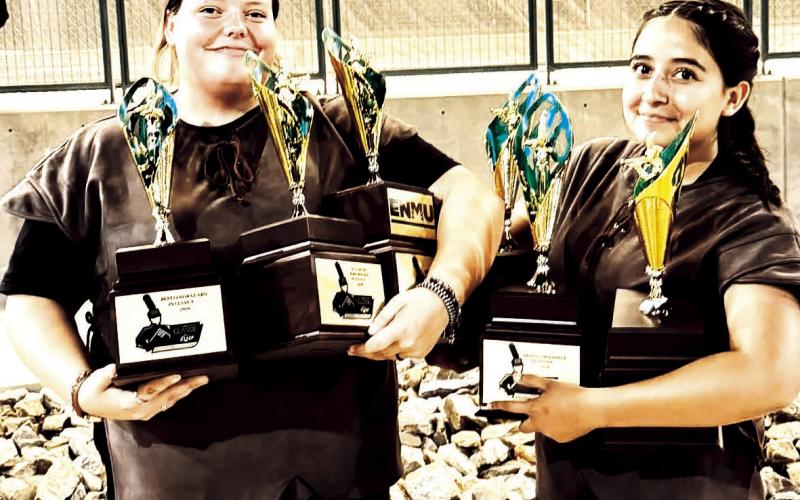 Whiteface Marching Band competed at the ENMU contest and brought home plenty of hardware. The band won top awards in the 1A division including BEST Color guard; BEST Percussion; BEST Marching Performance ; BEST Music Performance; BEST General Effect and BEST In Class. (Whiteface CISD photo)