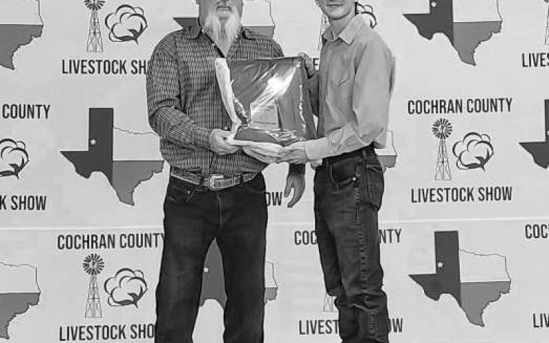 SR RESERVE SHOWMAN - During the Cochran County Stockshow, Cason Couch earned Sr. Reserve Showmanship and Grand Champion Ag Mechanics. (Photo courtesy of Shay Butler)
