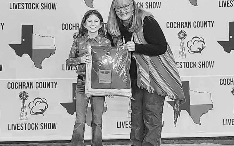 JR RESERVE SHOWMAN - During the Cochran County Livestock Show, Colyn Smith earned Jr. Reserve Showman, Grand Champion Rabbit and Reserve Grand Champion Rabbit. (Photo courtesy of Shay Butler)